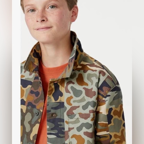 FREE ASSEMBLY ~ Desert Camel Camo Patchwork Chore Jacket ~ Youth L (10/12) - Picture 4 of 12
